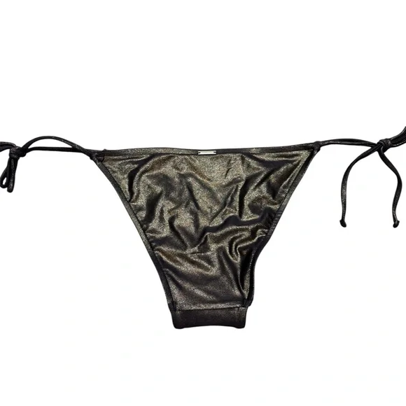 Brand new without Tags Victoria’s Secret Gold and Black Metallic Bikini Bottom S - Picture 5 of 8
